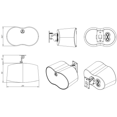 Премиальная настенная акустическая система NIMBO-14TN
