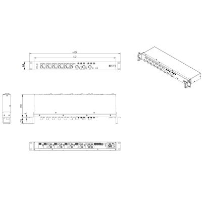 Аналоговый шестиканальный микшер-предусилитель SAMI-603