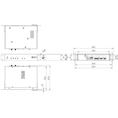 Транскодер аналоговых аудиосигналов и цифровых Dante/AES67 BOB-22