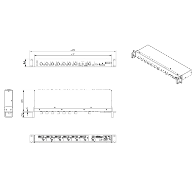 Аналоговый семиканальный микшер-предусилитель SAMI-702BT