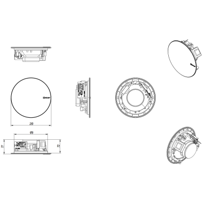 Двухполосная встраиваемая акустическая система IC6iWH