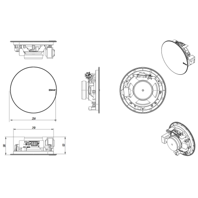 Двухполосная встраиваемая акустическая система IC8iBK