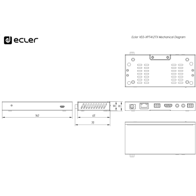Комплект устройств для передачи HDMI 4К/60 по витой паре HDBaseT VEO-XPT412