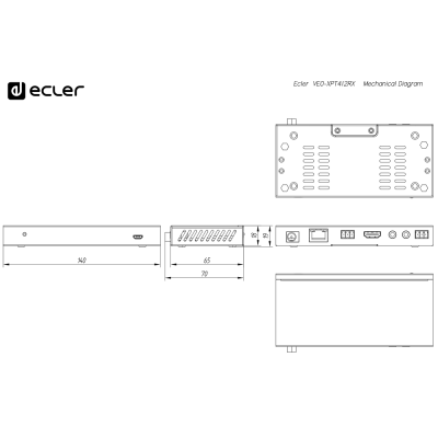 Комплект устройств для передачи HDMI 4К/60 по витой паре HDBaseT VEO-XPT412